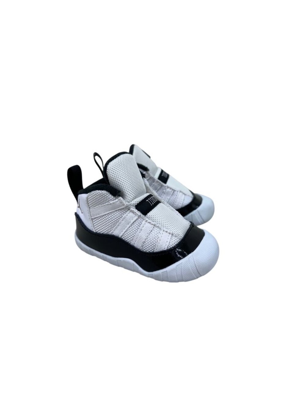 Jordan 11 Retro White Black Crib Bootie Soft Sole Shoes CI6165-170 Infant sz 4C